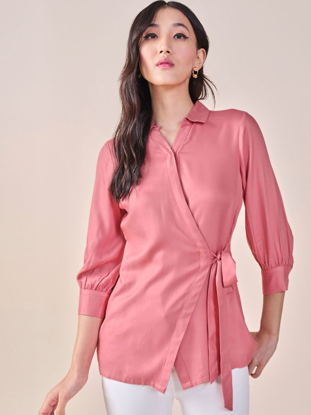 AND Solid Shirt Style Top