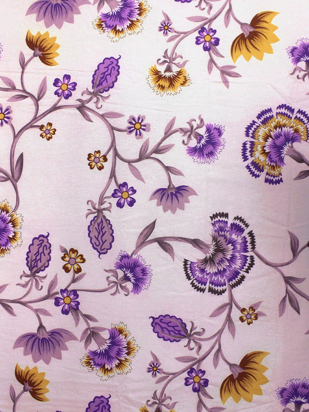 BOMBAY DYEING Ivyrose Blue & Green Floral Cotton 110 TC Queen Bedsheet & 2 Pillow Covers