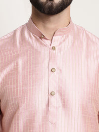 SOJANYA Lelaki Tenunan Design Jacquard Straight Kurta