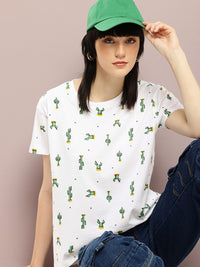 DILLINGER Printed Boxy Pure Super Combed Cotton T-shirt