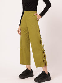 DressBerry Women Bow-Up Cropped Trousers