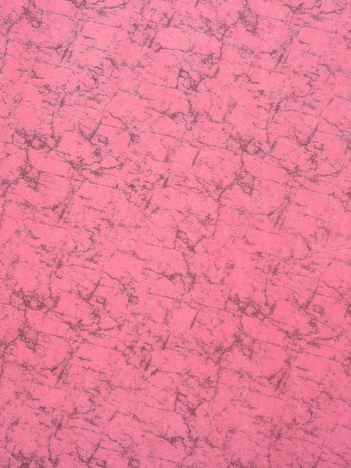 Cortina Pink & Black Set of 2 Printed Room Darkening Window Curtain