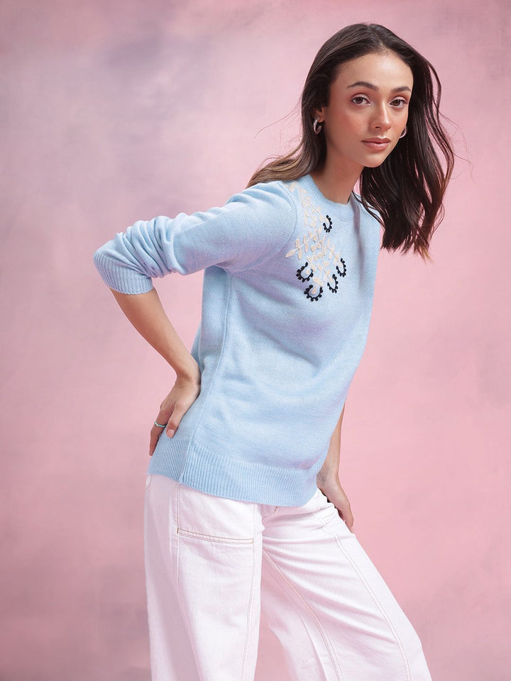 DressBerry Floral Embroidered Pullover