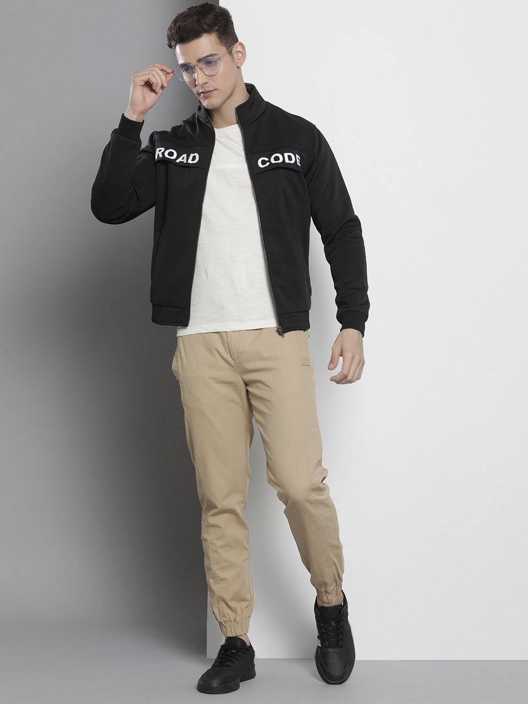 The Indian Garage Co Men Pure Cotton Regular Fit Joggers