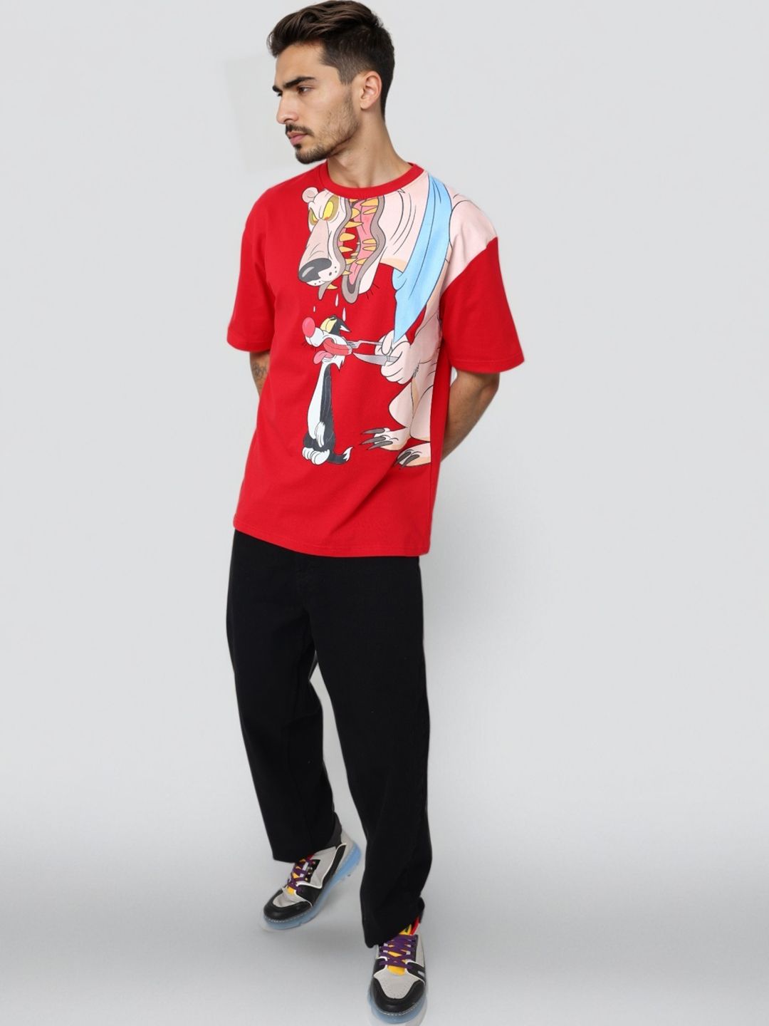 T-Shirt Boxy Garage Co yang dicetak