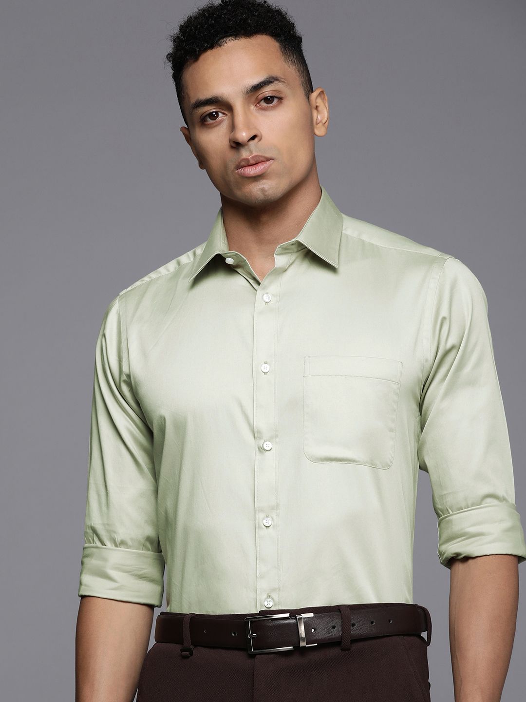 Raymond Men Pure Cotton Slim Fit Opaque Formal Shirt