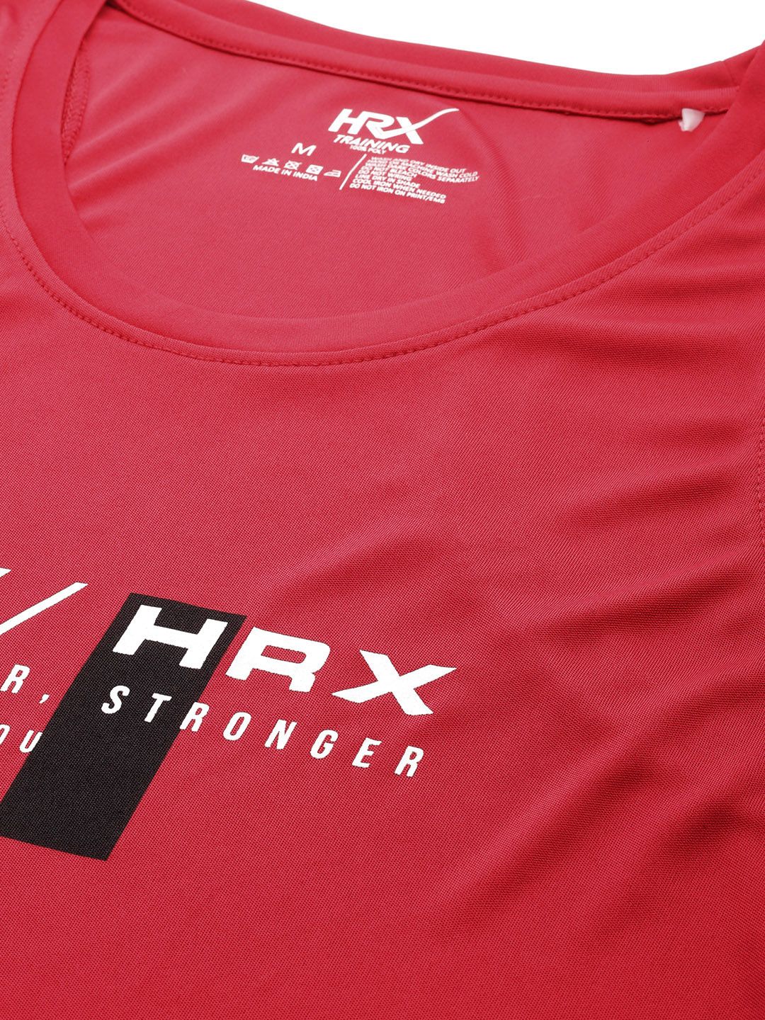 HRX by Hrithik Roshan Men Printed Rapid-Dry Training T-shirt with Reflective Detail