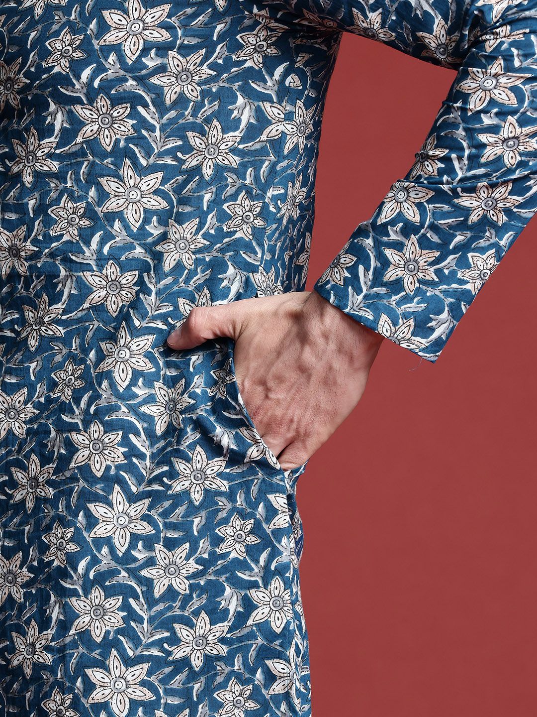 Anouk Men Ethnic Motifs Printed Pure Cotton Kurta