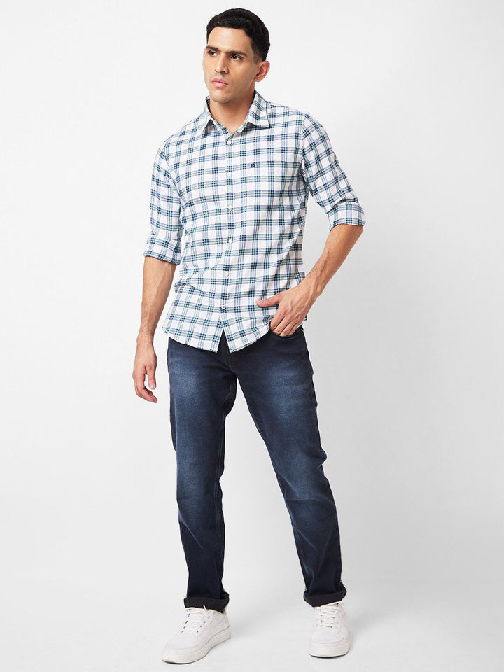 SPYKAR Checked Slim Fit Cotton Casual Shirt