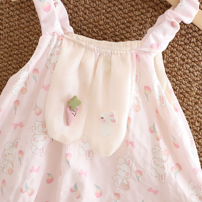 YK Girls Pink & Beige dicetak atas dengan pakaian