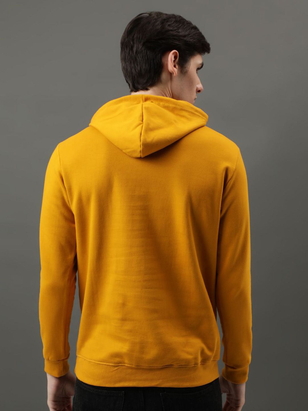ADRO Men Printed Hooded Pullover Sweatshirt