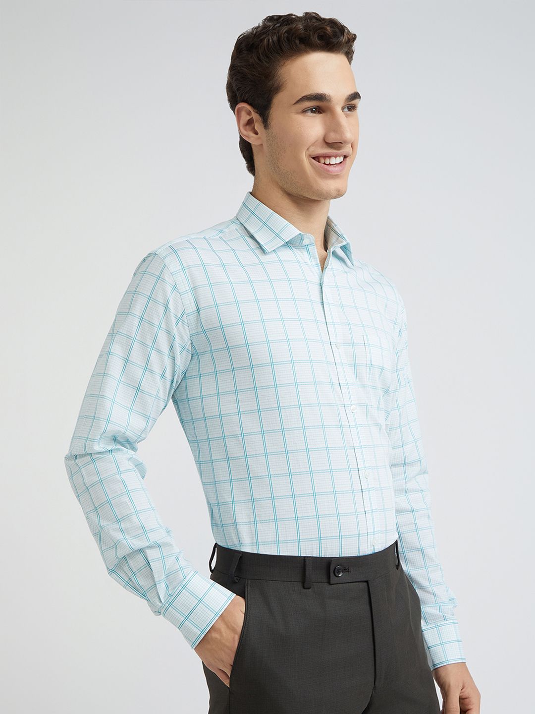 Park Avenue Slim Fit Checked Pure Cotton Formal Shirt