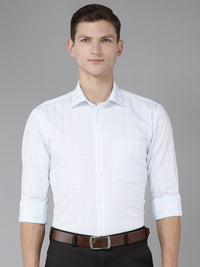Park Avenue Slim Fit Checked Pure Cotton Formal Shirt