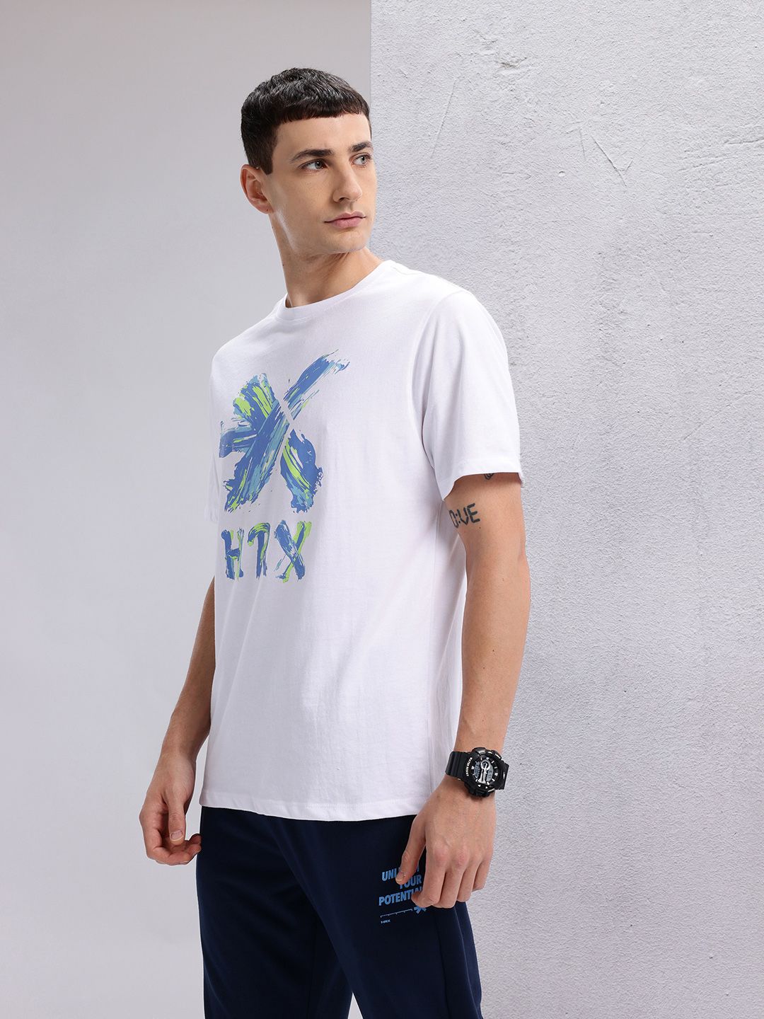 HRX by Hrithik Roshan Brand Logo Print Lifestyle T-shirt