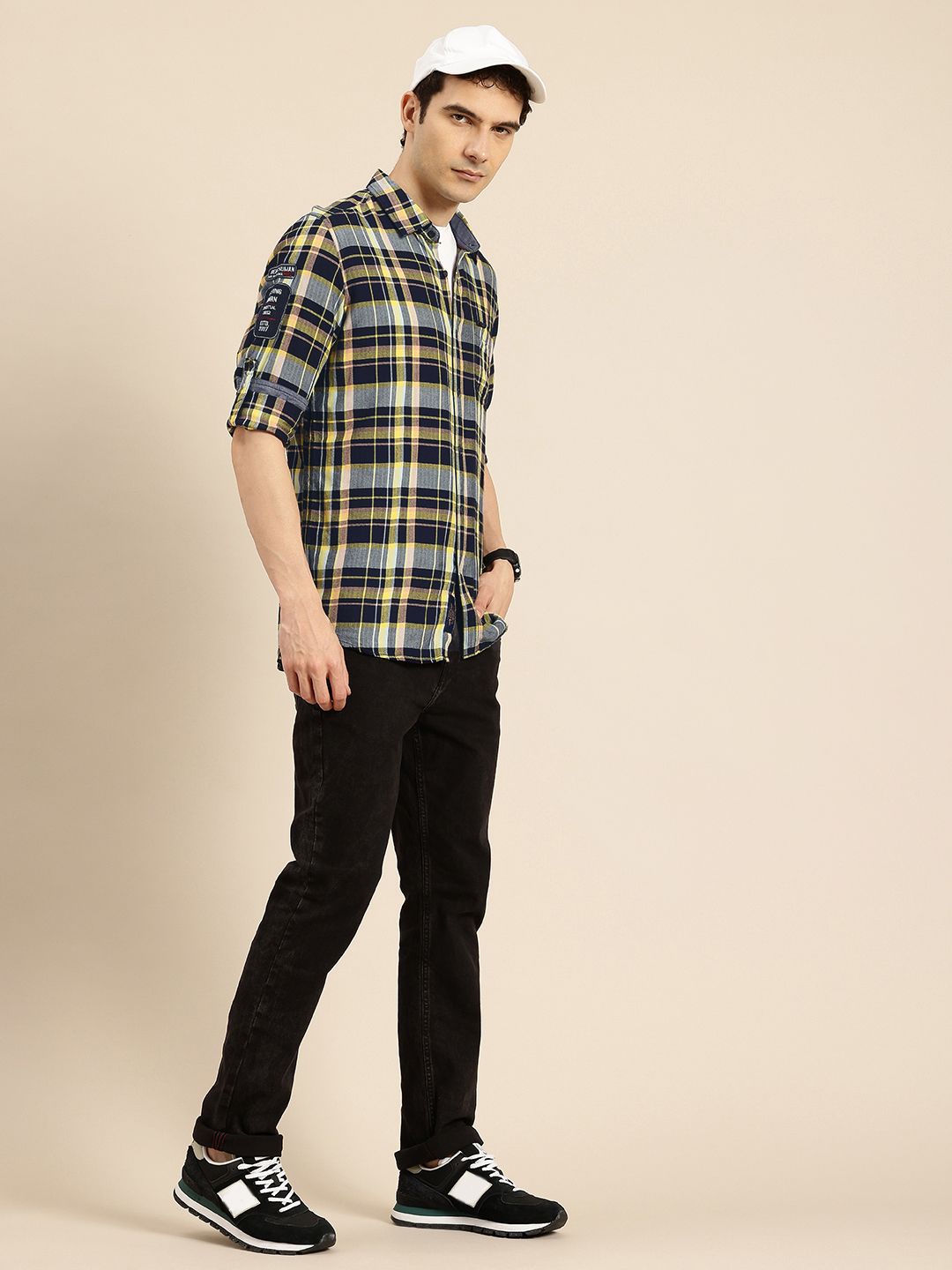 Being Human Slim Fit Tartan Checked Casual Shirt