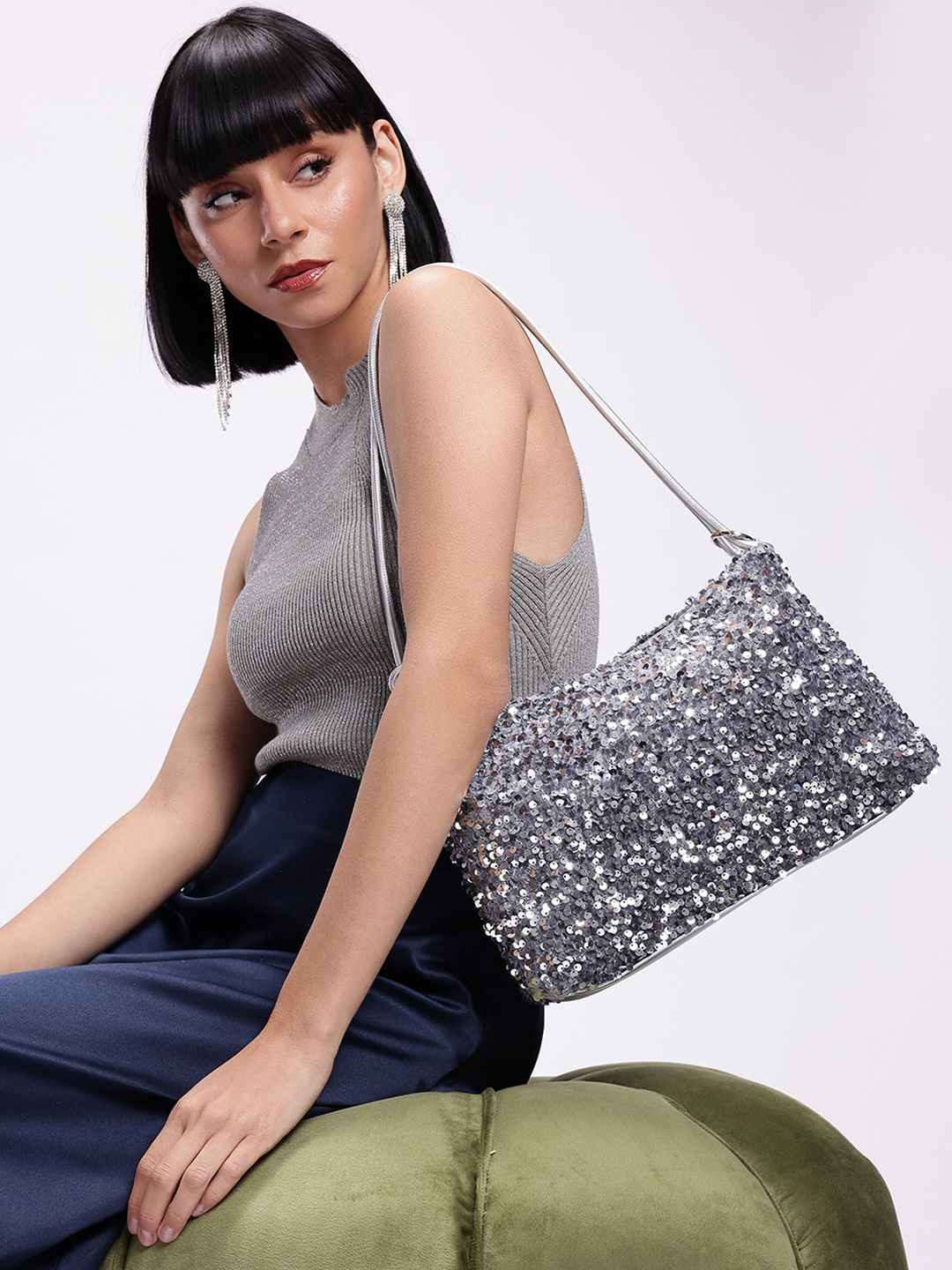 DressBerry Embellished Shoulder Bag