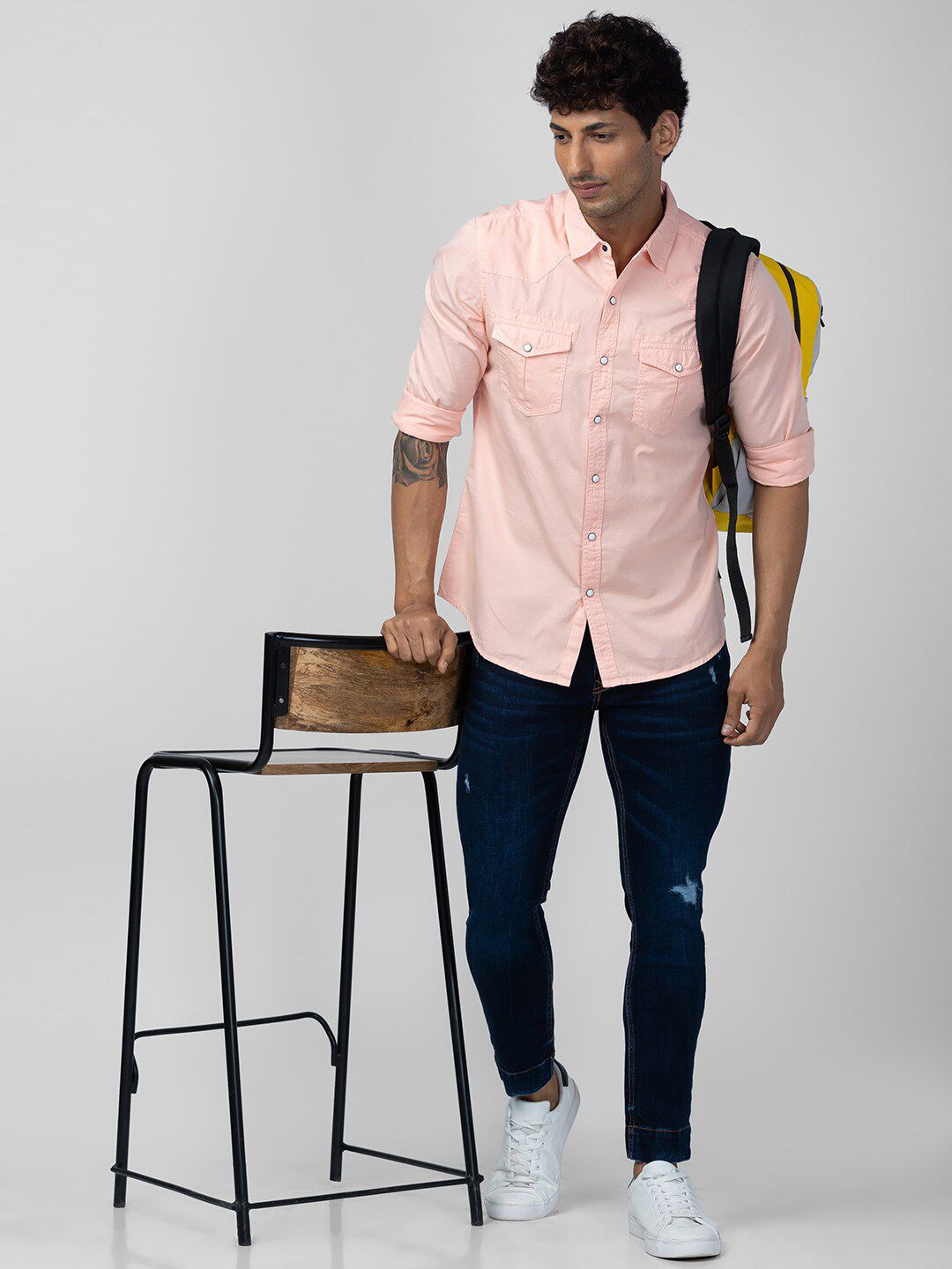 SPYKAR Men Slim Fit Casual Cotton Shirt