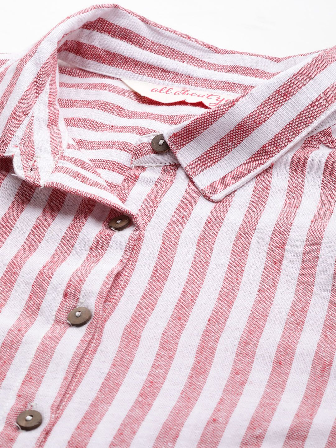 all about you Women Opaque Striped Casual Shirt