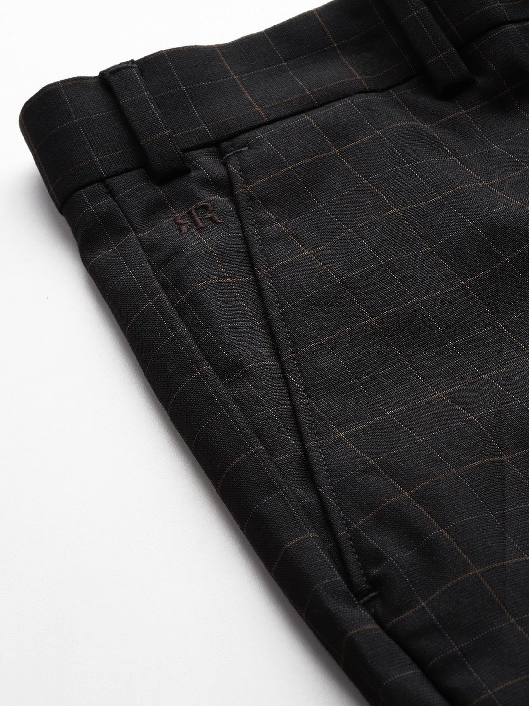 Raymond Men Checked Regular Fit Formal Trousers