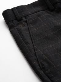 Raymond Men Checked Regular Fit Formal Trousers