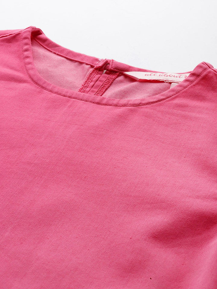 all about you Flared Sleeve Frill Detail Top