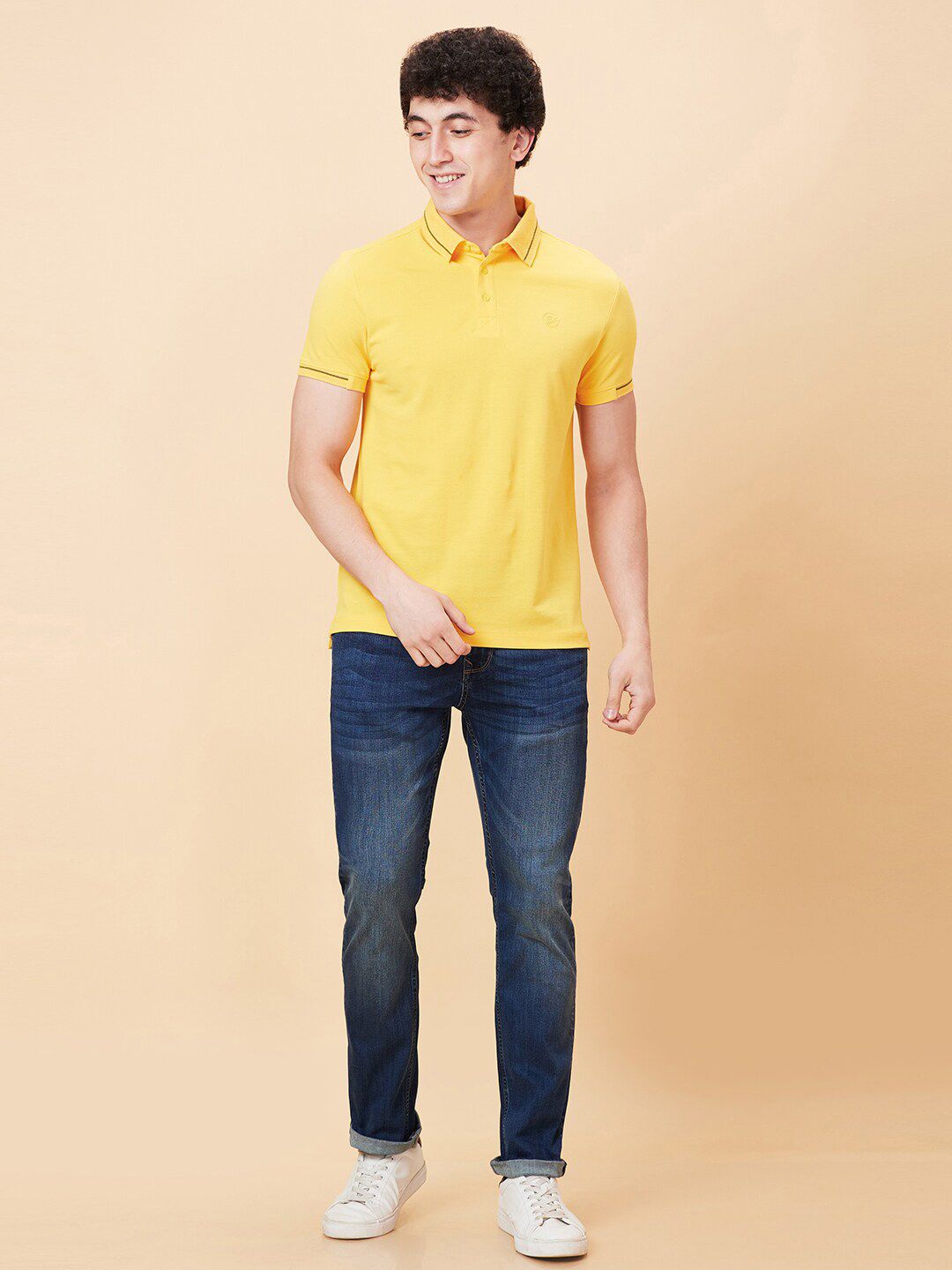 Being Human Polo Collar Short Sleeves Cotton T-shirt