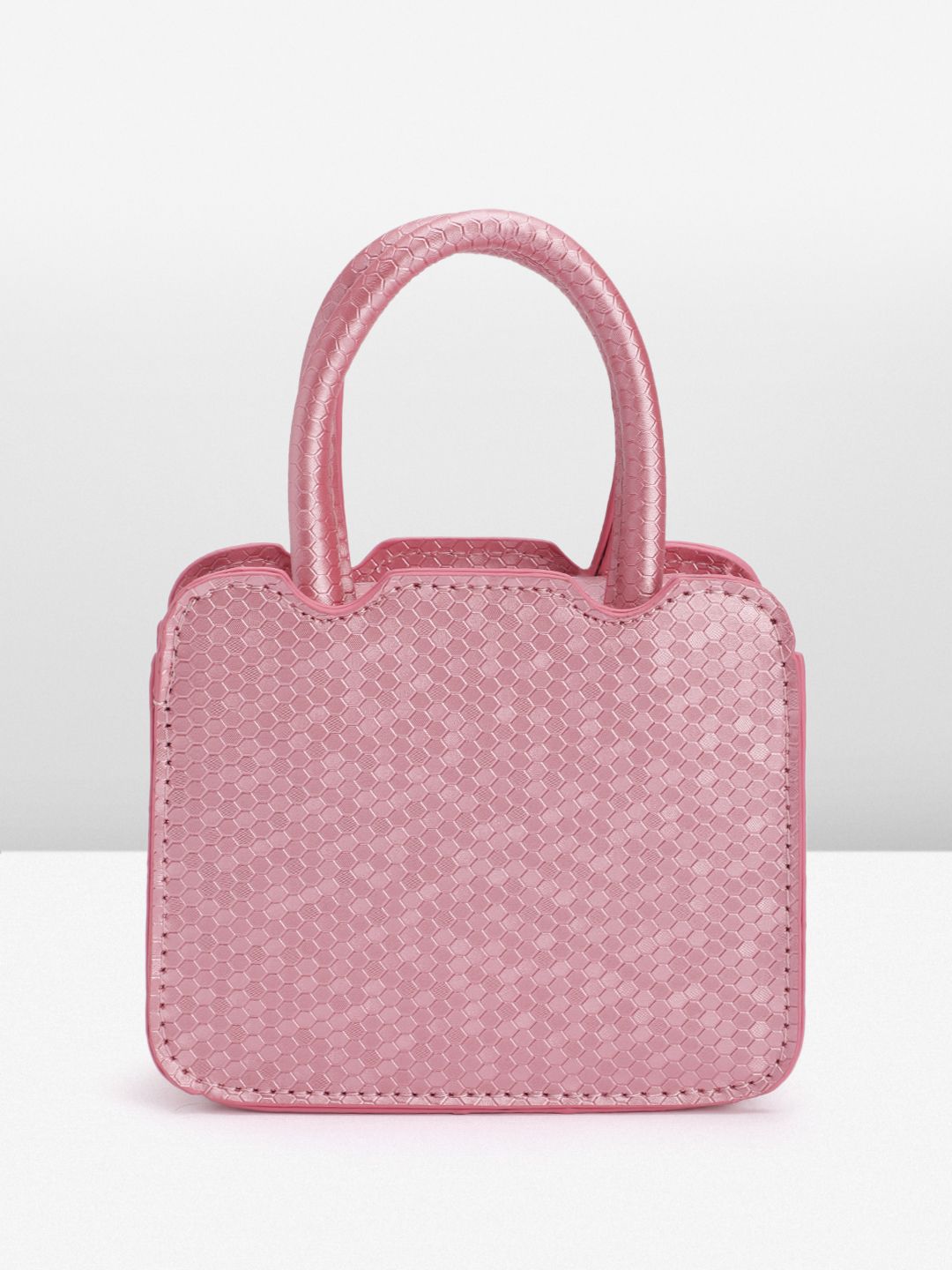 DressBerry Textured Structured Handheld Bag
