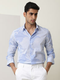 RARE RABBIT Men Dale Camouflage Printed Slim Fit Cotton Shirt