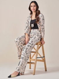Global Desi Printed Shirt & Inner With Trousers