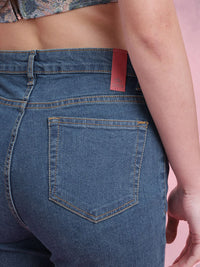 DressBerry Women Boot Cut Mid-Rise Stretchable Jeans