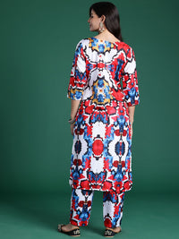 Indo Era Women Printed Regular Kurta with Trousers