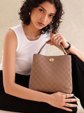 all about you Checked Structured Handheld Bag with