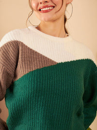 STREET 9 Colourblocked Acrylic Pullover