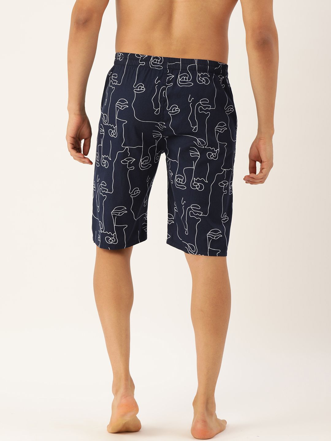 The Indian Garage Co Men Navy Blue Printed Pure Cotton Boxers 1120-BXR10-09
