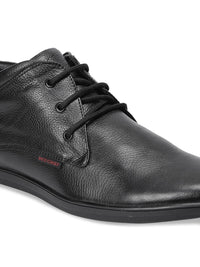 Red Chief Men Black Leather Formal Derby