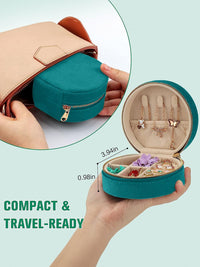 Cortina Teal Zipper Portable Jewellery Storage Organiser