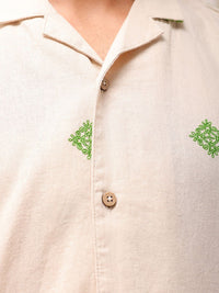 The Indian Garage Co Men Relaxed Fit Embroidery Resortwear Shirt