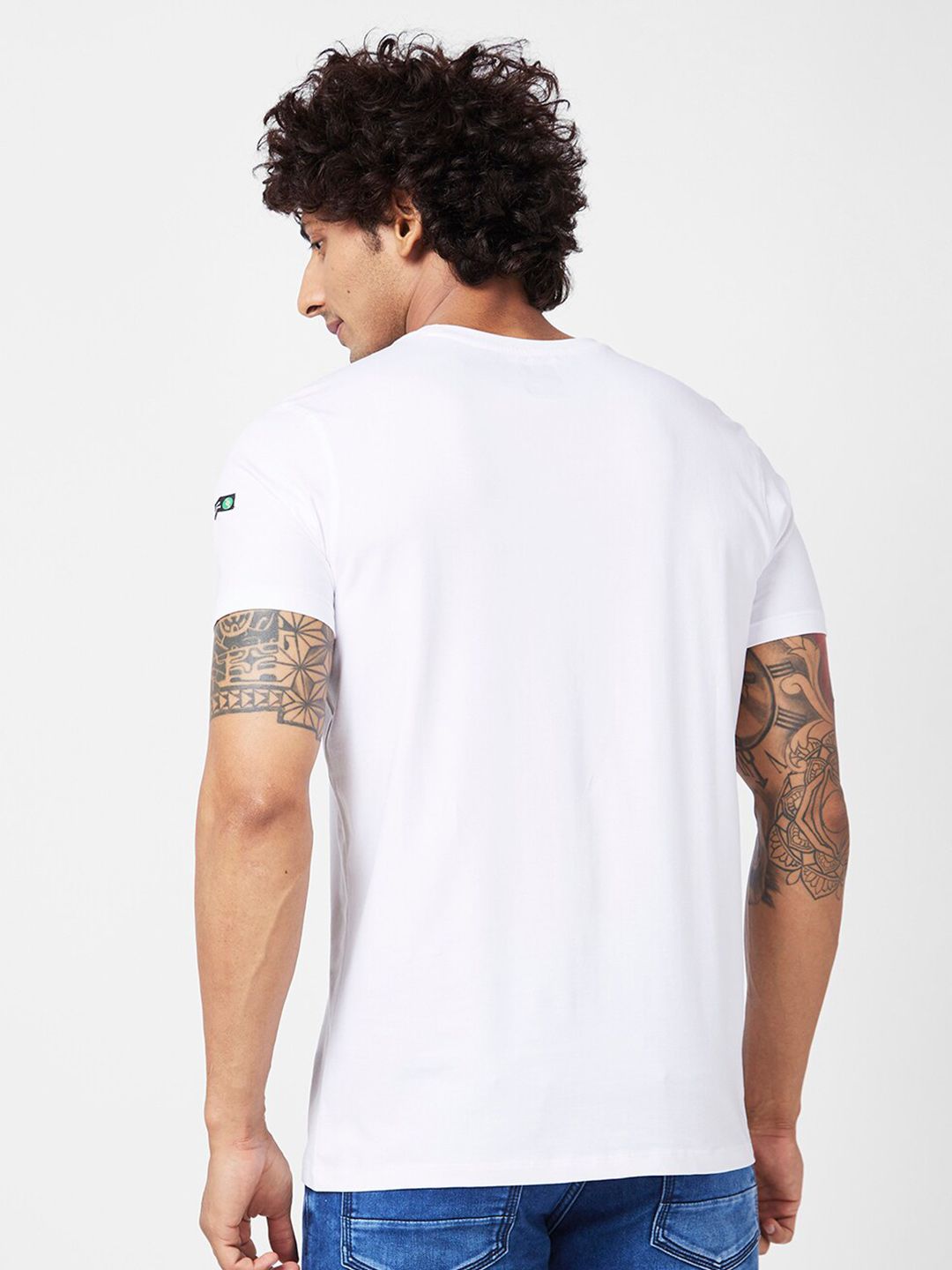 SPYKAR Typography Printed Slim Fit Cotton T-shirt