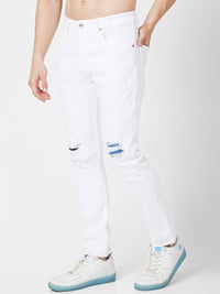 SPYKAR Men Kano Skinny Fit Mid-Rise Slash Knee Cotton Jeans