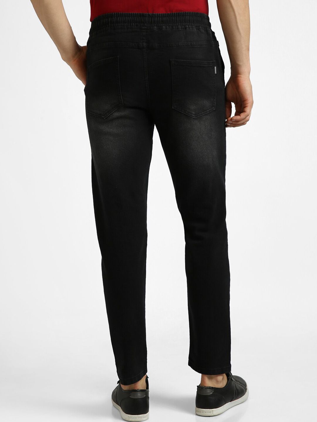 Urbano Fashion Men Mid Rise Light Fade Crinkle Stretchable Jeans