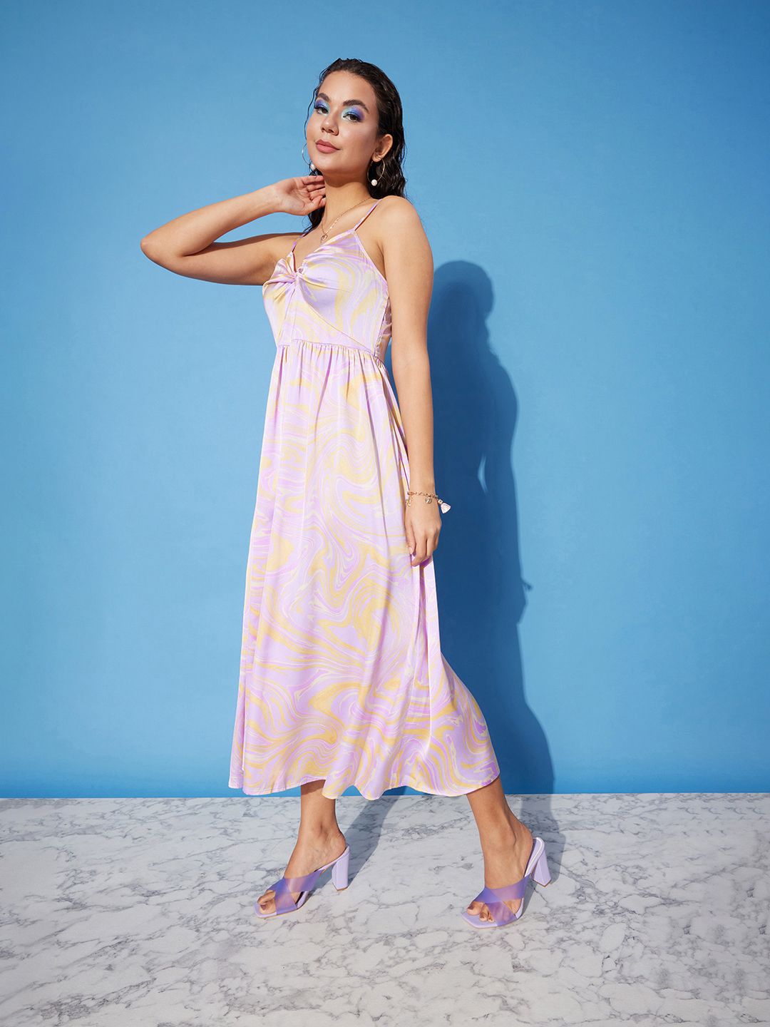 Dressberry Gathered Midi Empire Dress