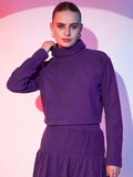 STREET 9 Knitted High Neck Crop Top