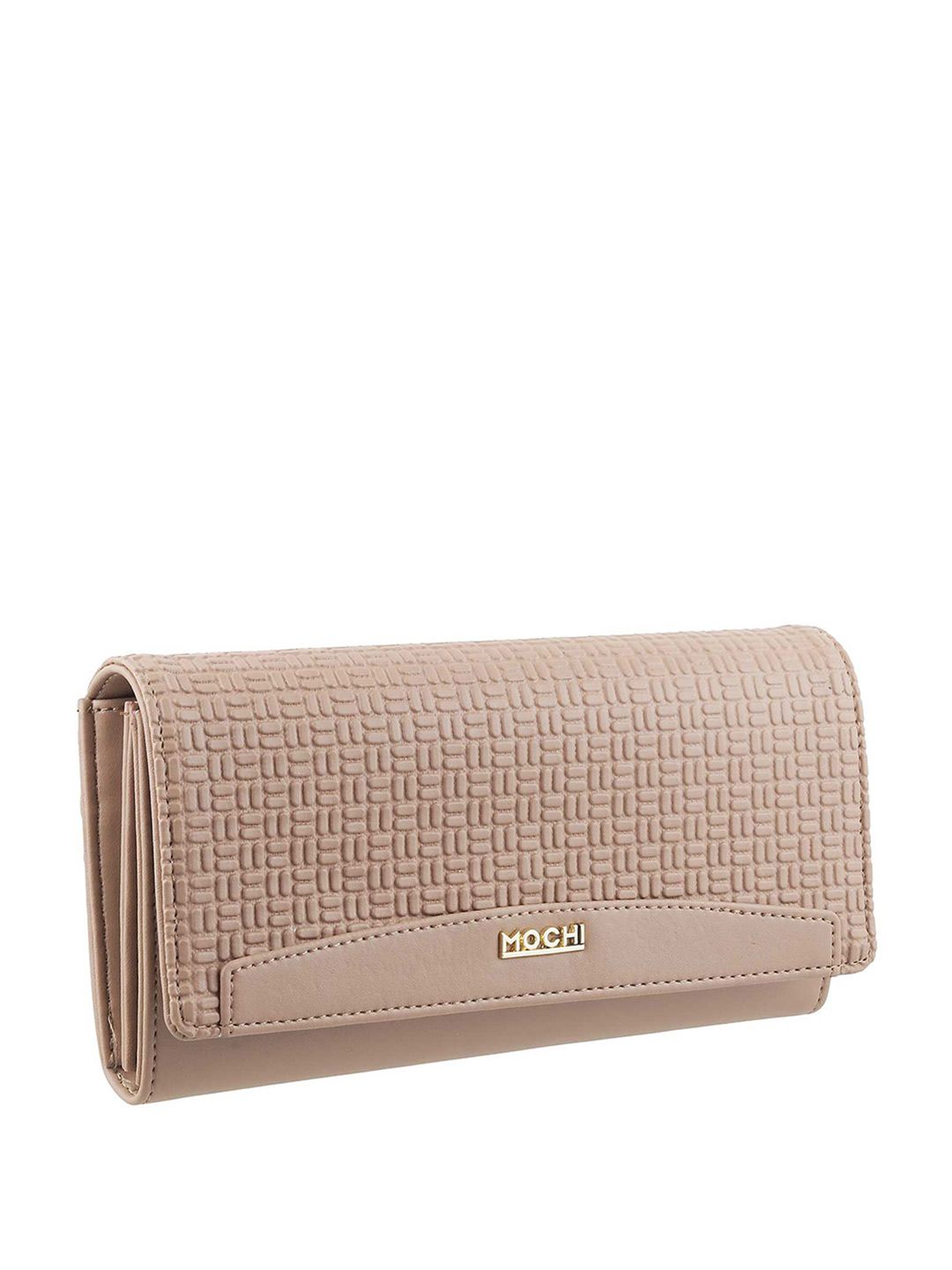Mochi Beige Textured Wallet