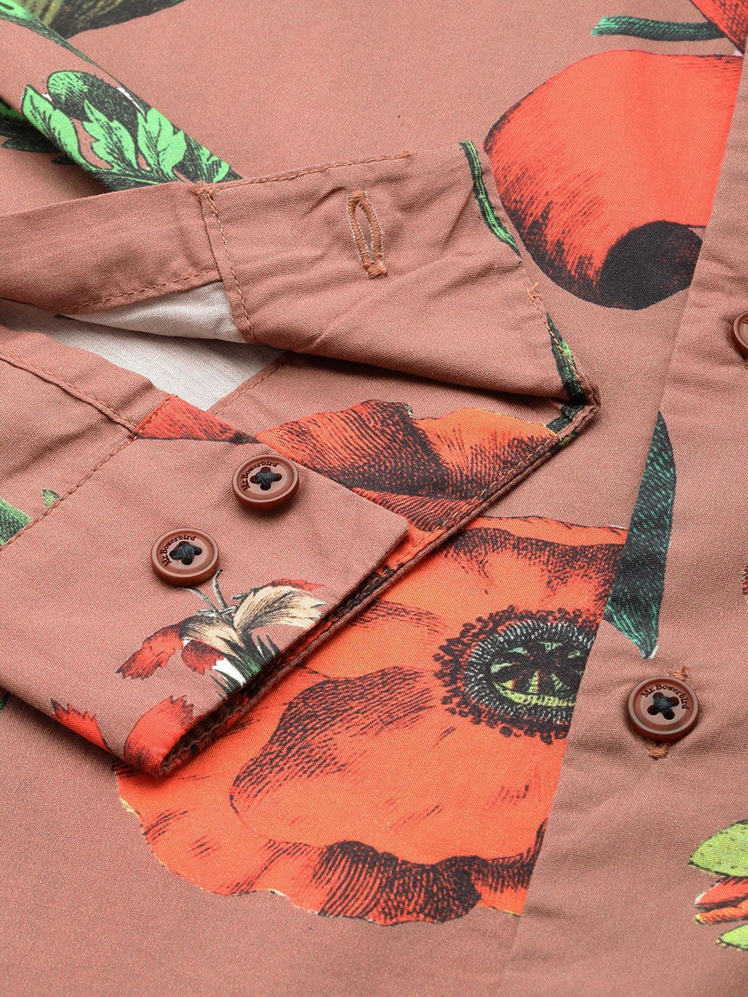 Mr Bowerbird Tailored Fit Floral Printed Pure Cotton Casual Shirt