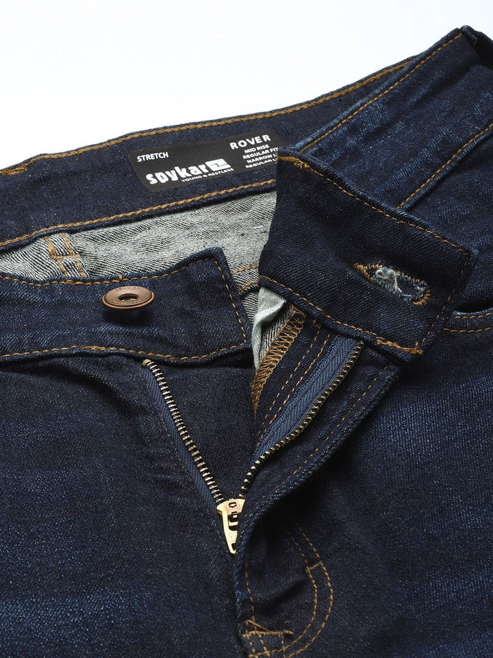 SPYKAR Men Rovers Regular Fit Mid-Rise Light Fade Stretchable Jeans