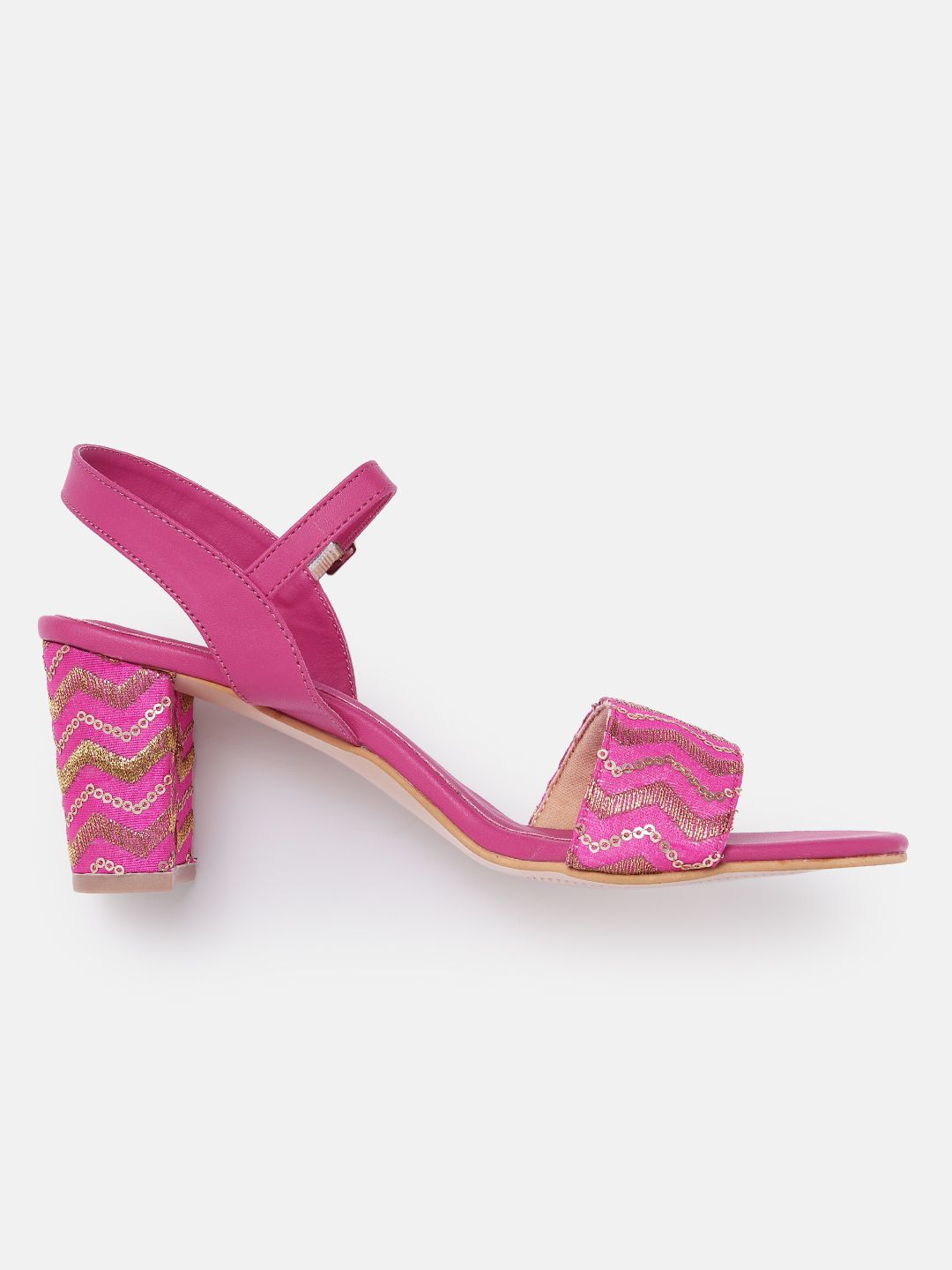 Anouk Women Woven Design Ethnic Embellished Block Heels