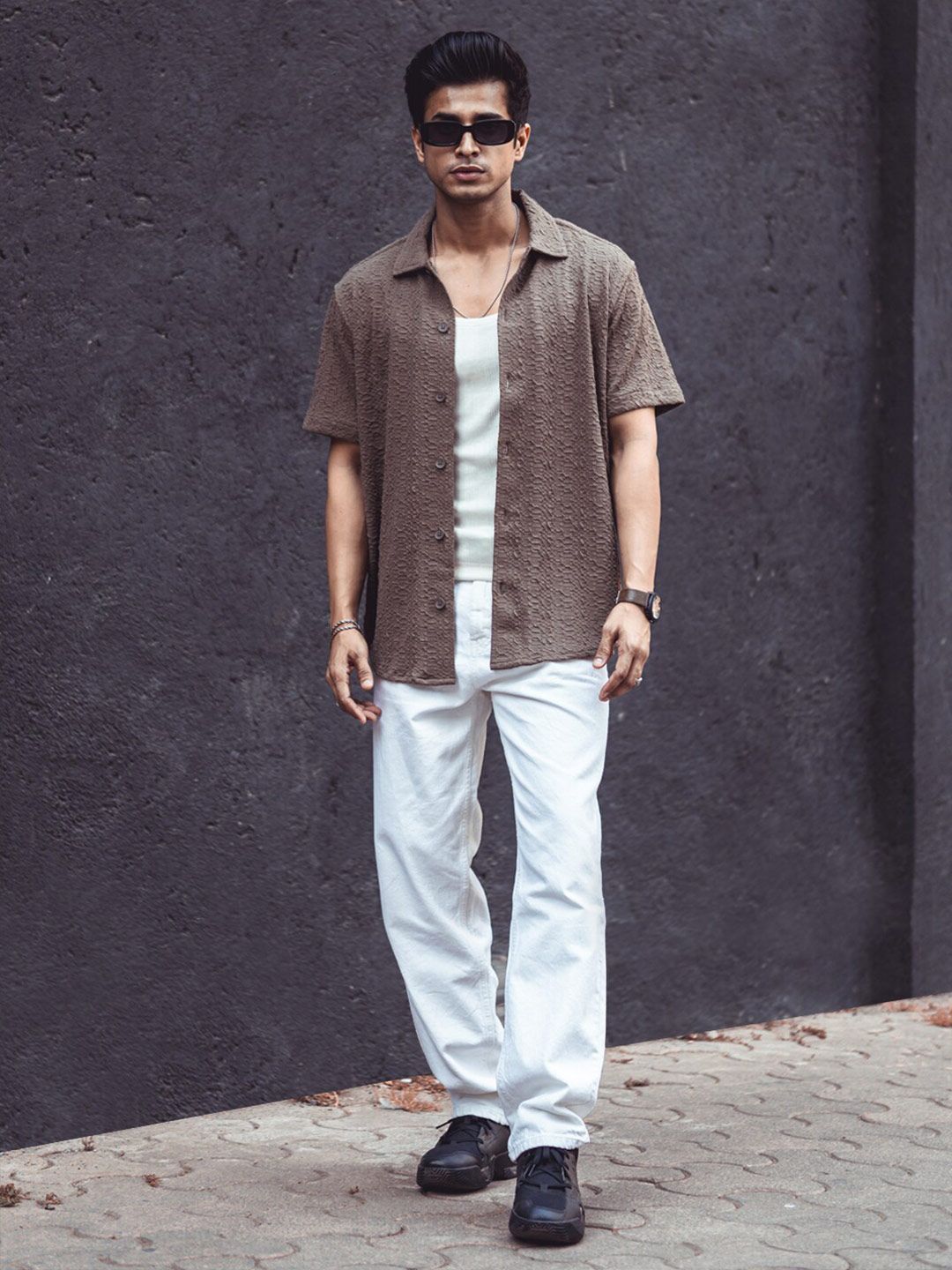 Powerlook Men Textured Casual Shirt