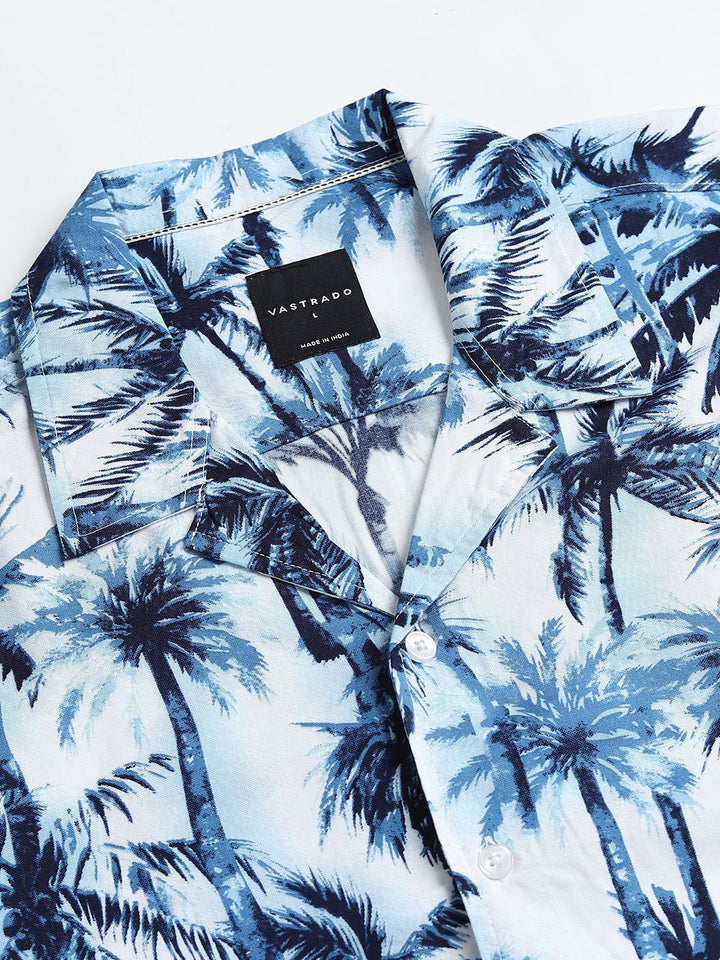 VASTRADO Men Hawaiian Printed Resort Collar Oversized Shirt