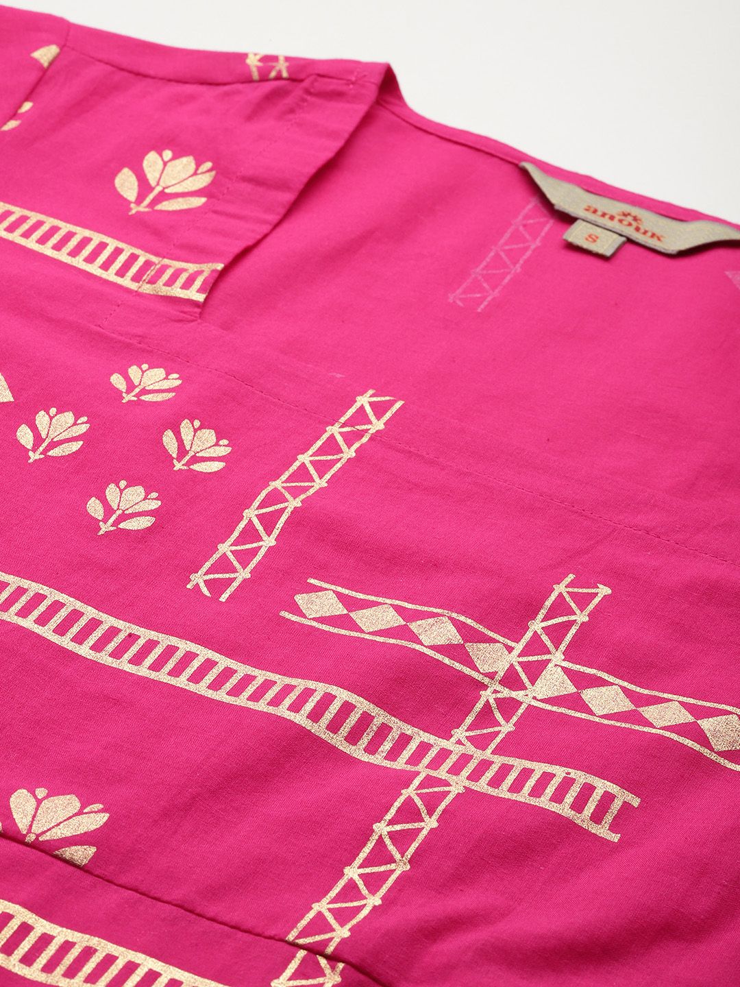 Anouk Printed Regular Gotta Patti Pure Cotton Kurta with Palazzos & Dupatta