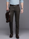 Raymond Men Checked Slim Fit Formal Trousers